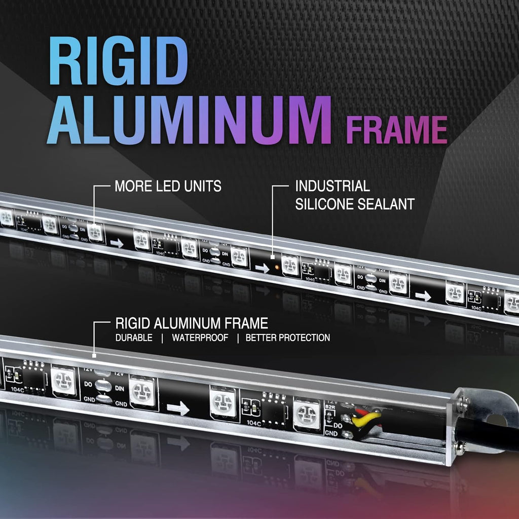 LED Chasing Lighting Kit with Remote, Aluminum Casing, IP67 Water-Resistant, DC 12V Q368013
