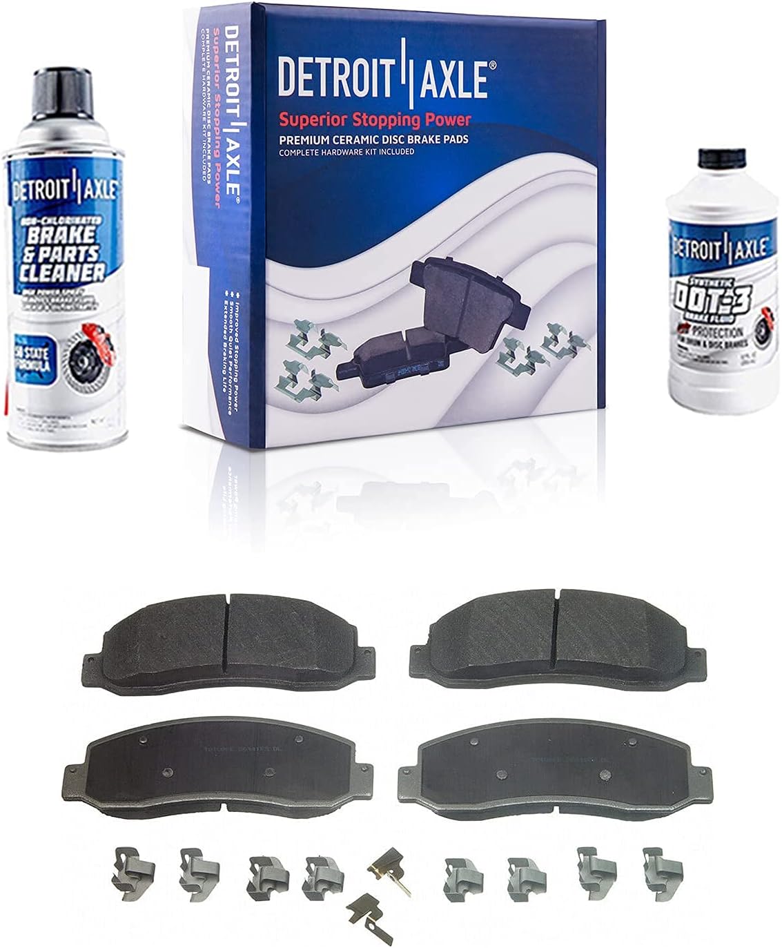 Front Drilled & Slotted Brake Rotors and Brake Pads Kit 6pc Set T4081