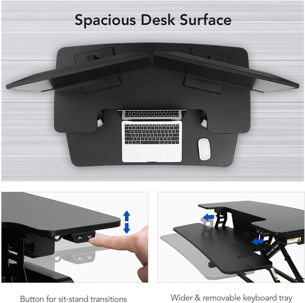Black Electric Standing Desk Converter R771