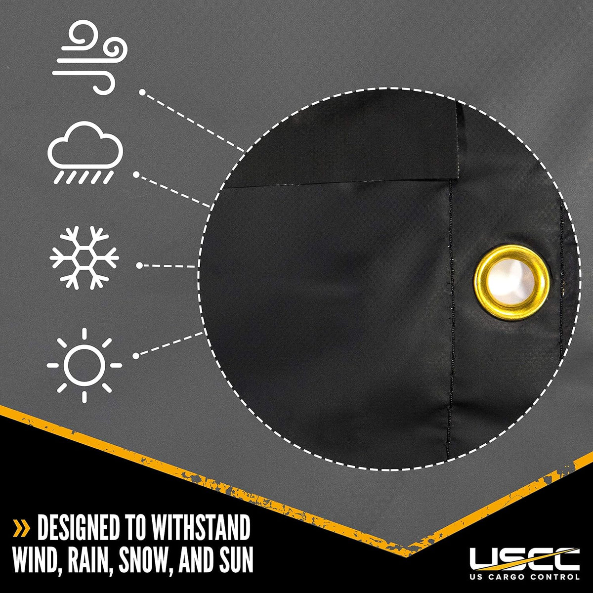 Heavy-Duty Smoke Tarp - 9.666 Feet Long x 10.75 Feet Wide - 18 Ounce PVC-Coated Polyester D38986