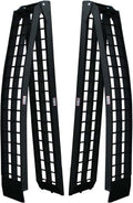 Pair of 10 FT Folding Arch Ramps, Aluminum Frame, 1,200 LB Capacity, Safety Straps W177