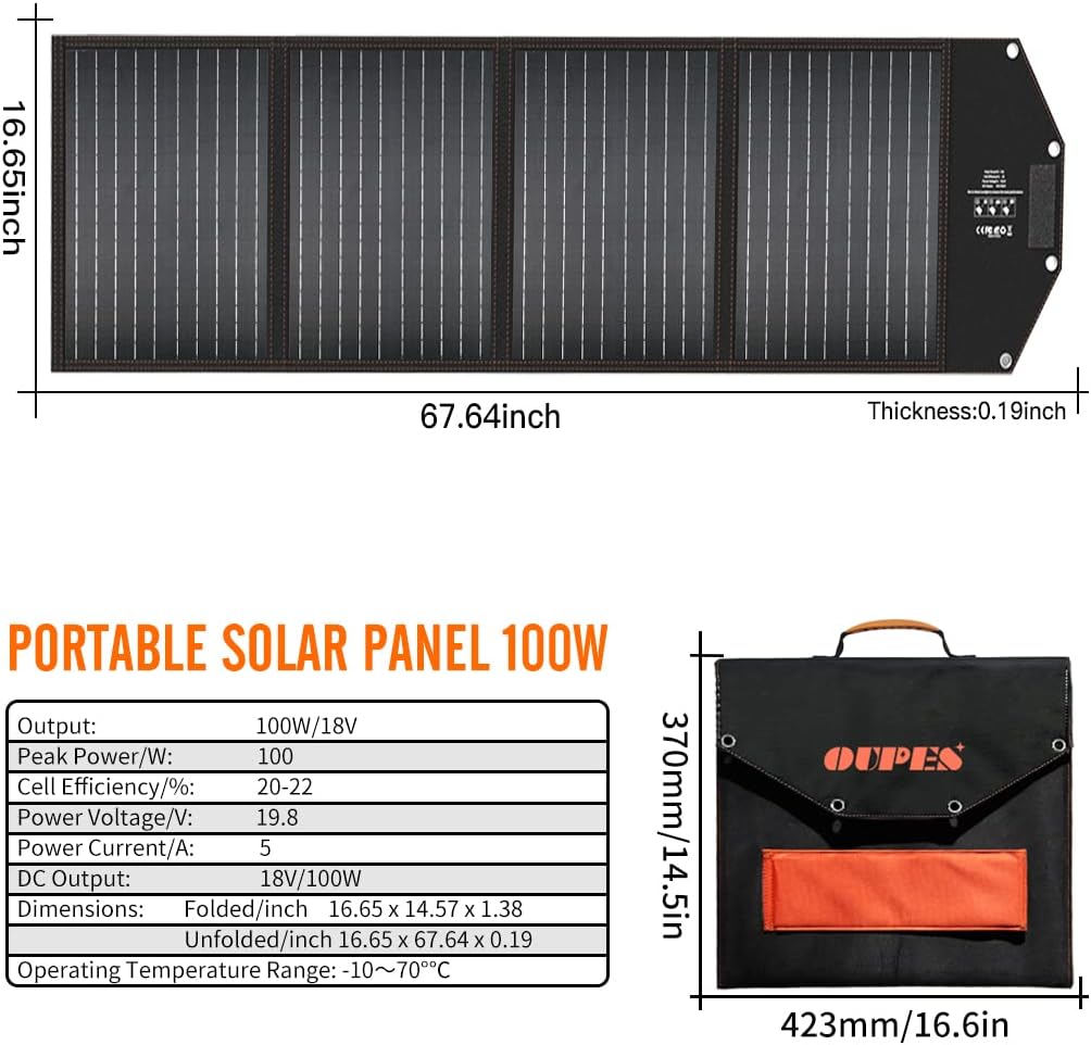 1800W/1488Wh Portable Power Station with 2 X 100W Foldable Solar Panel LiFePO4 Battery Z448
