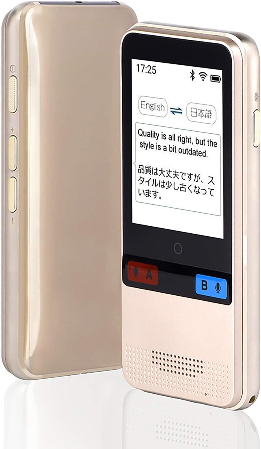 Gold 2.4 Inch Touch Screen Two Way Instant Translator Device Pack of 2 Z7237