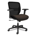 Black Espresso Mid-Back Task Chair with Adjustable Arms L89623