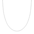 14K White Gold 22" Box Chain Necklace with Lobster Lock B602