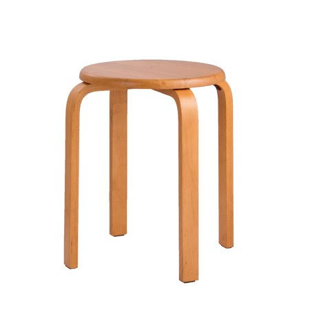 Beige Rubber Wooden Stacking Stool V3754