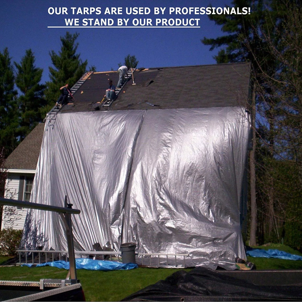 Gray 16 X 20 Waterproof Polyethylene Tarp O5767