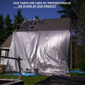 Gray 16 X 20 Waterproof Polyethylene Tarp O5767