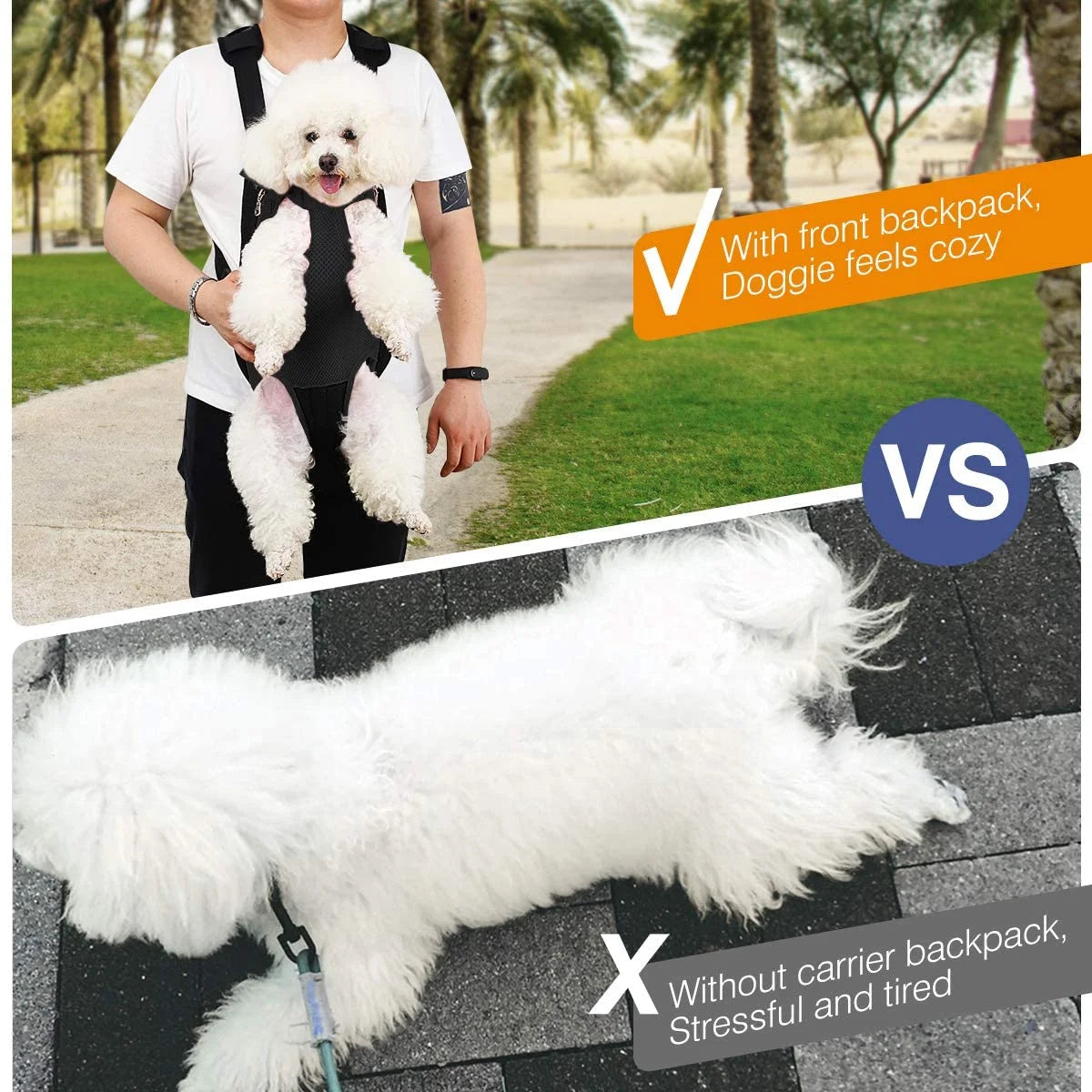 Pet Carrier Backpack Travel Bag for Small Medium Dogs Cats Puppies B76890
