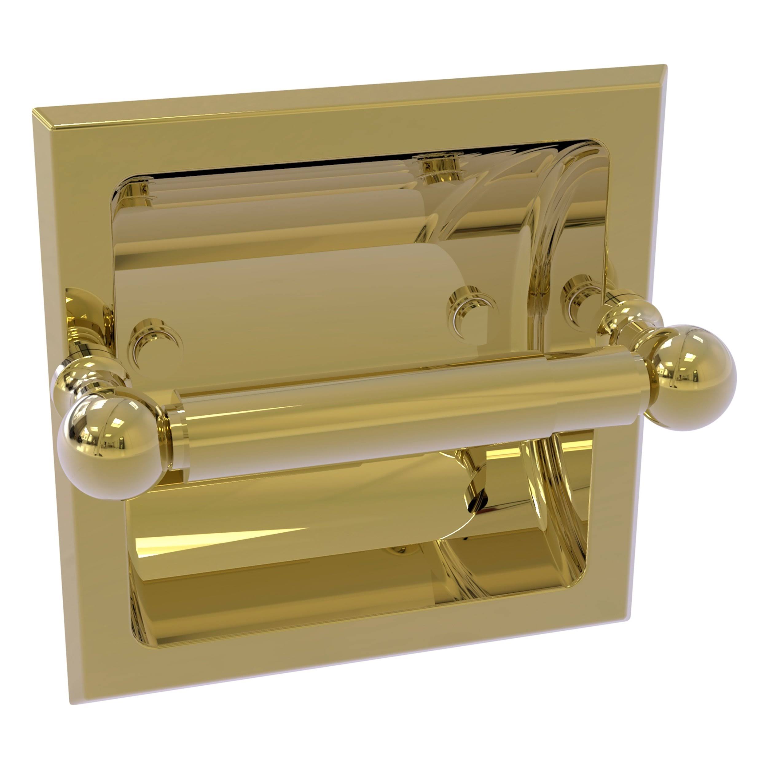 Recessed Toilet Paper Holder Unlacquered Brass W80834