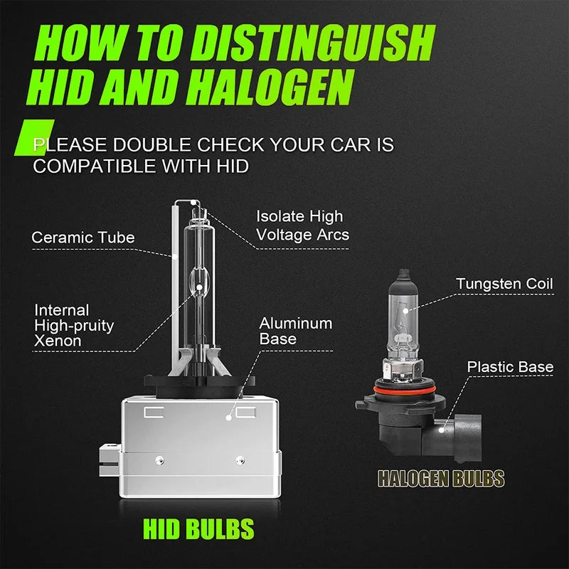 6000K White HID Xenon Headlight Bulbs 2pcs G71327
