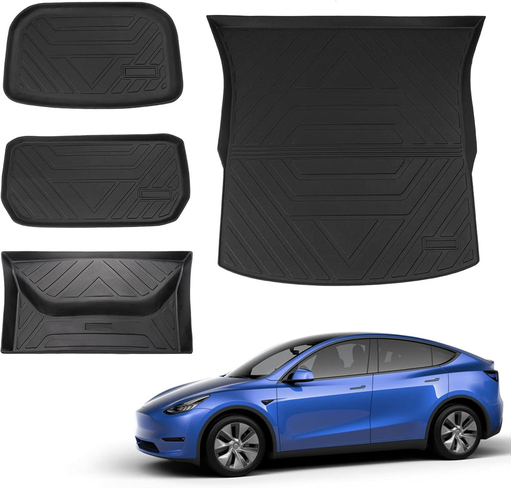 Tesla Model Y Trunk Mat Cargo Liner with Backrest Mat for 7 Seats P73859
