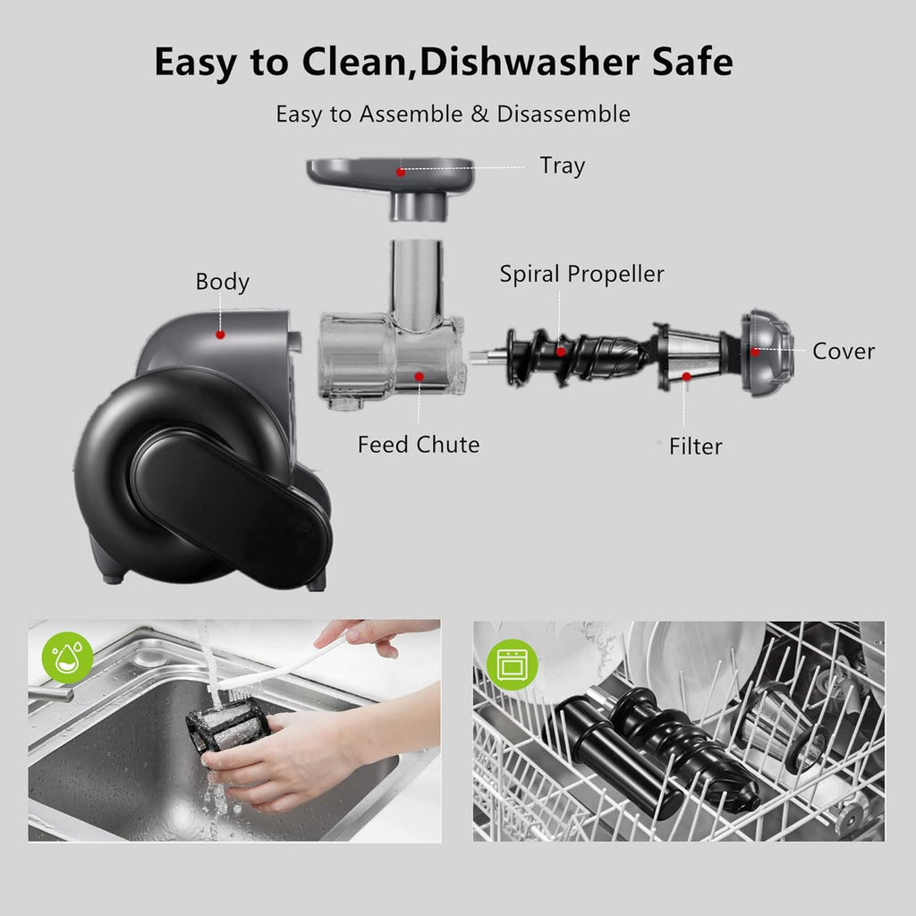 Slow Juicer Masticating Juicer with 2 Filter Q821