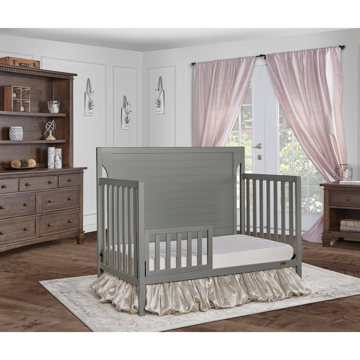 Storm Grey 5-in-1 Convertible Crib X325