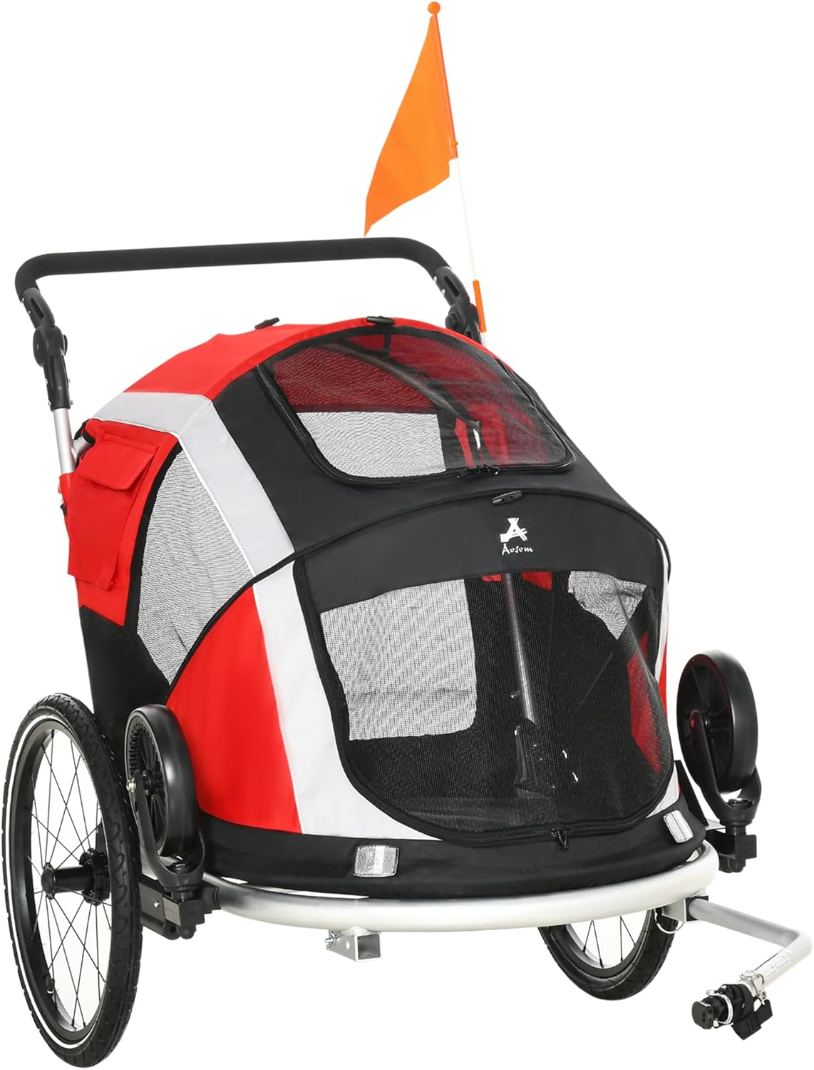 2-in-1 Pet Bike Trailer Dog Stroller Cart Carrier B1949